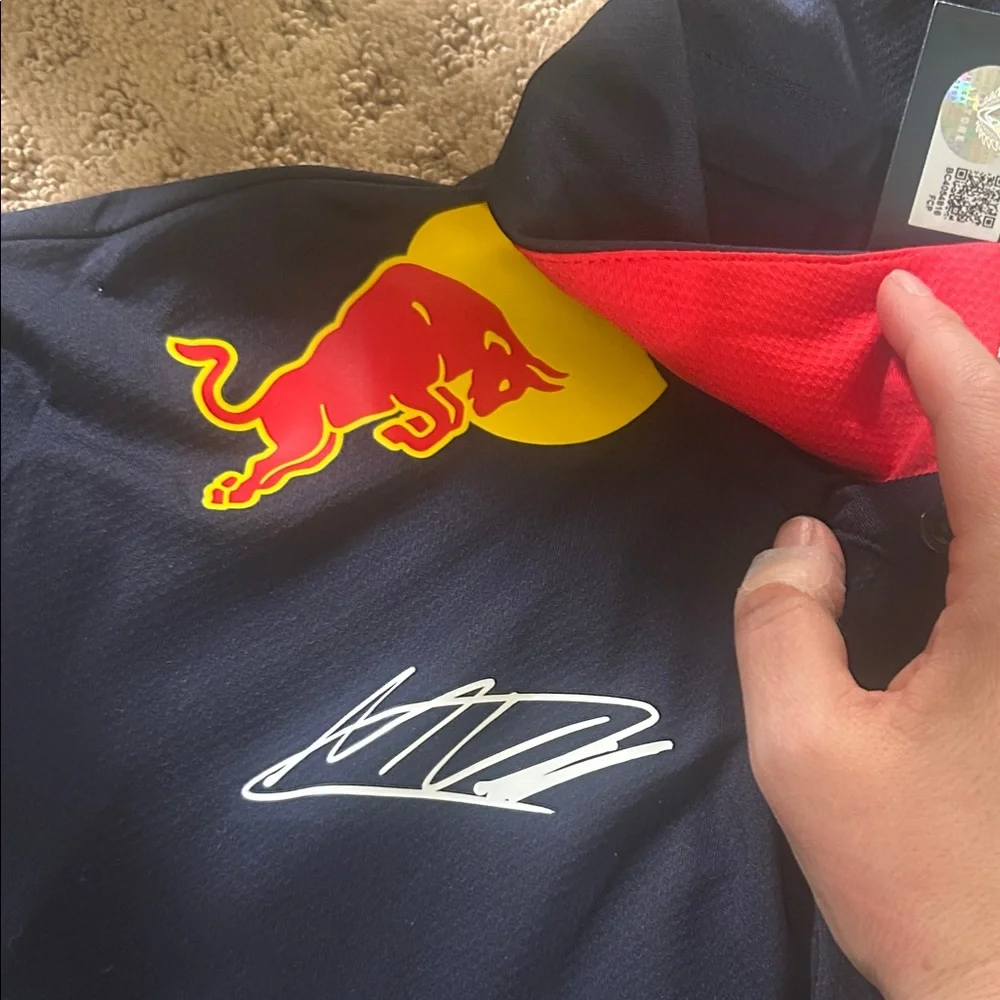 Castore Red Bull Racing Navy Polo Shirt - Max Verstappen - Picture 4 of 6